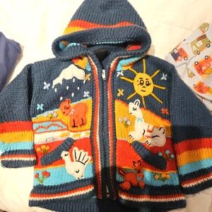 Baby knitted Peruvian sweater